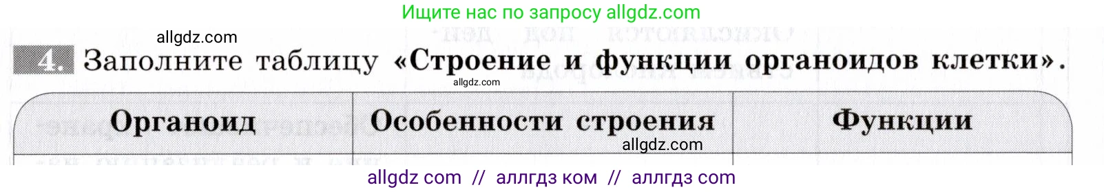 Биология, 9 класс рабочая тетрадь, авторы: Пасечник Владимир Васильевич, Швецов Глеб Геннадьевич, издательство Просвещение, Москва, 2019, страница 18, номер 4, Условие