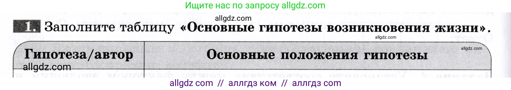 Биология, 9 класс рабочая тетрадь, авторы: Пасечник Владимир Васильевич, Швецов Глеб Геннадьевич, издательство Просвещение, Москва, 2019, страница 92, номер 1, Условие