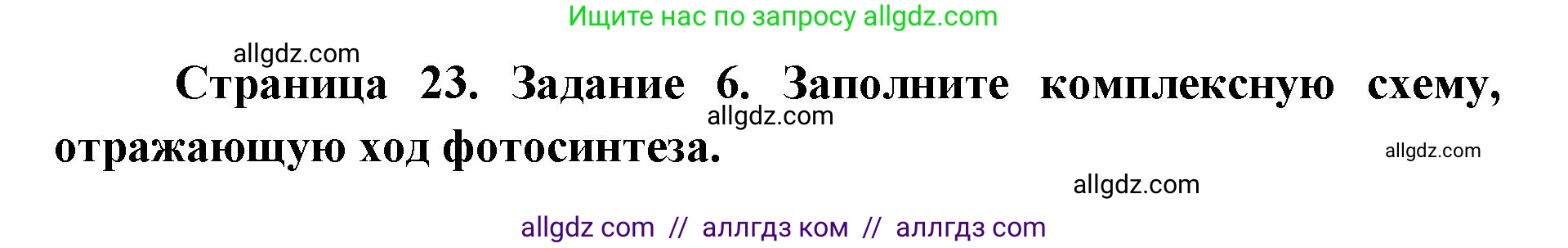 Биология, 9 класс рабочая тетрадь, авторы: Пасечник Владимир Васильевич, Швецов Глеб Геннадьевич, издательство Просвещение, Москва, 2019, страница 23, номер 6, Решение