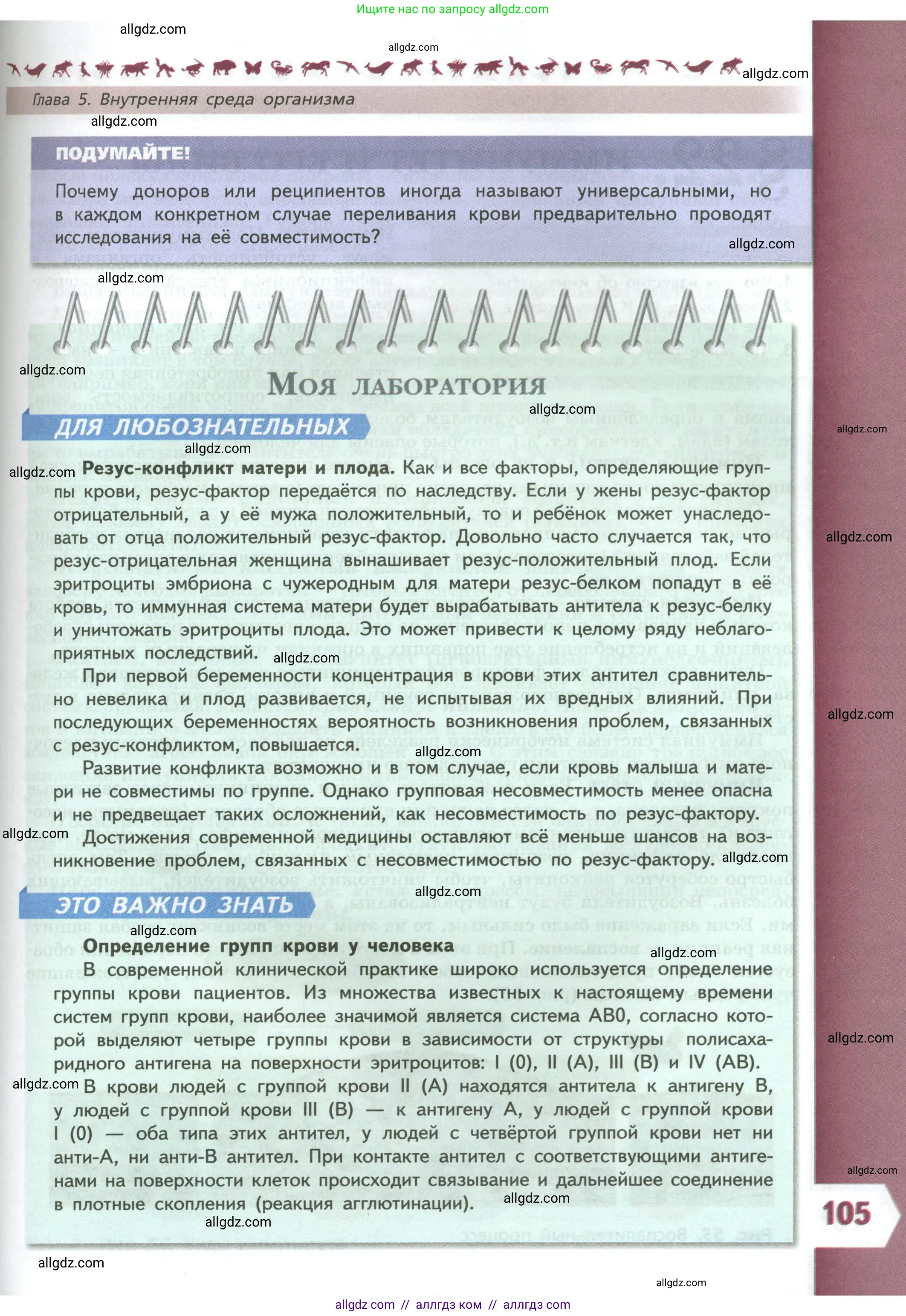 Биология, 9 класс Учебник, авторы: Пасечник Владимир Васильевич, Каменский Андрей Александрович, Швецов Глеб Геннадьевич, Гапонюк Зоя Георгиевна, издательство Просвещение, Москва, 2023, белого цвета, страница 105