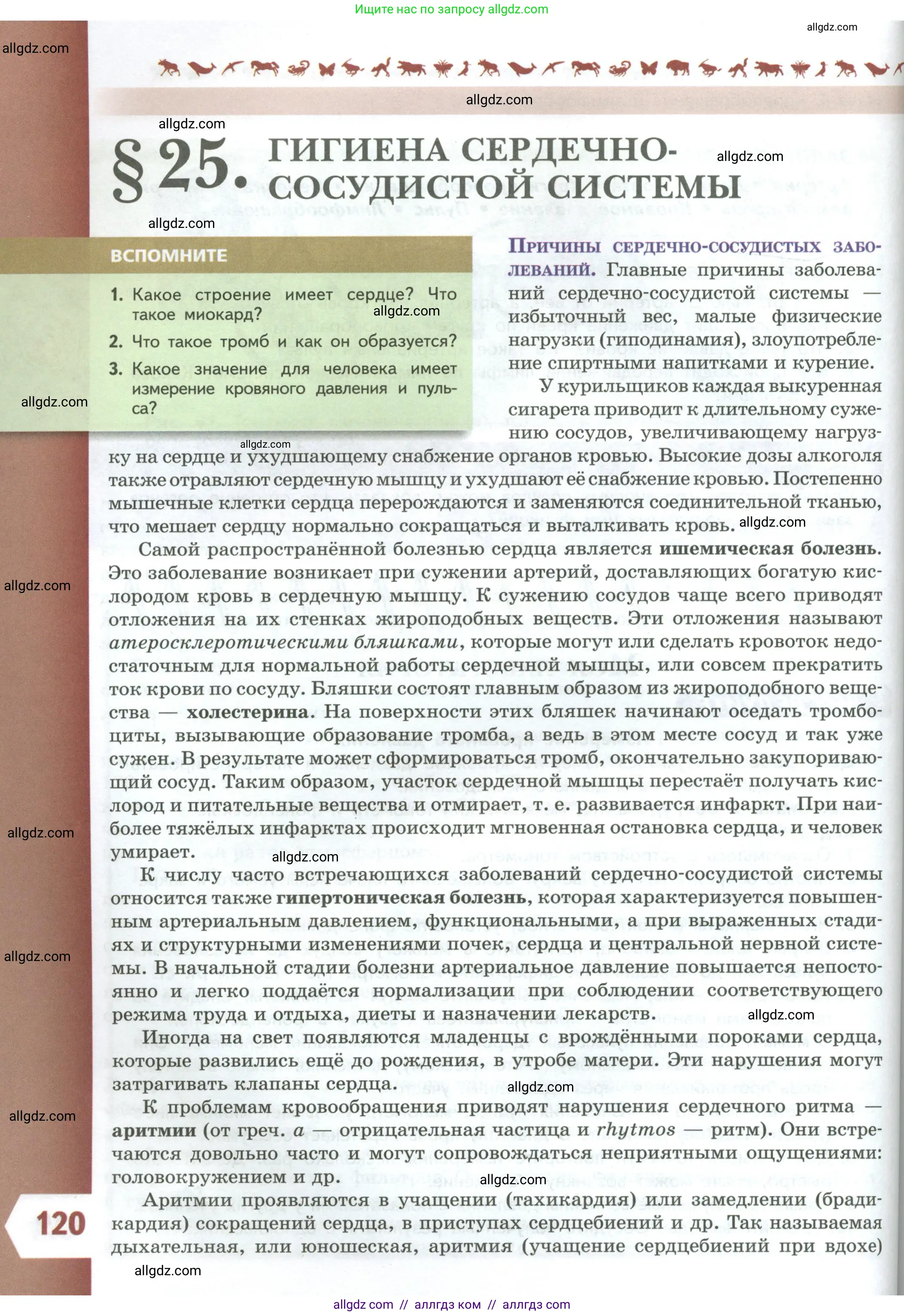 Биология, 9 класс Учебник, авторы: Пасечник Владимир Васильевич, Каменский Андрей Александрович, Швецов Глеб Геннадьевич, Гапонюк Зоя Георгиевна, издательство Просвещение, Москва, 2023, белого цвета, страница 120