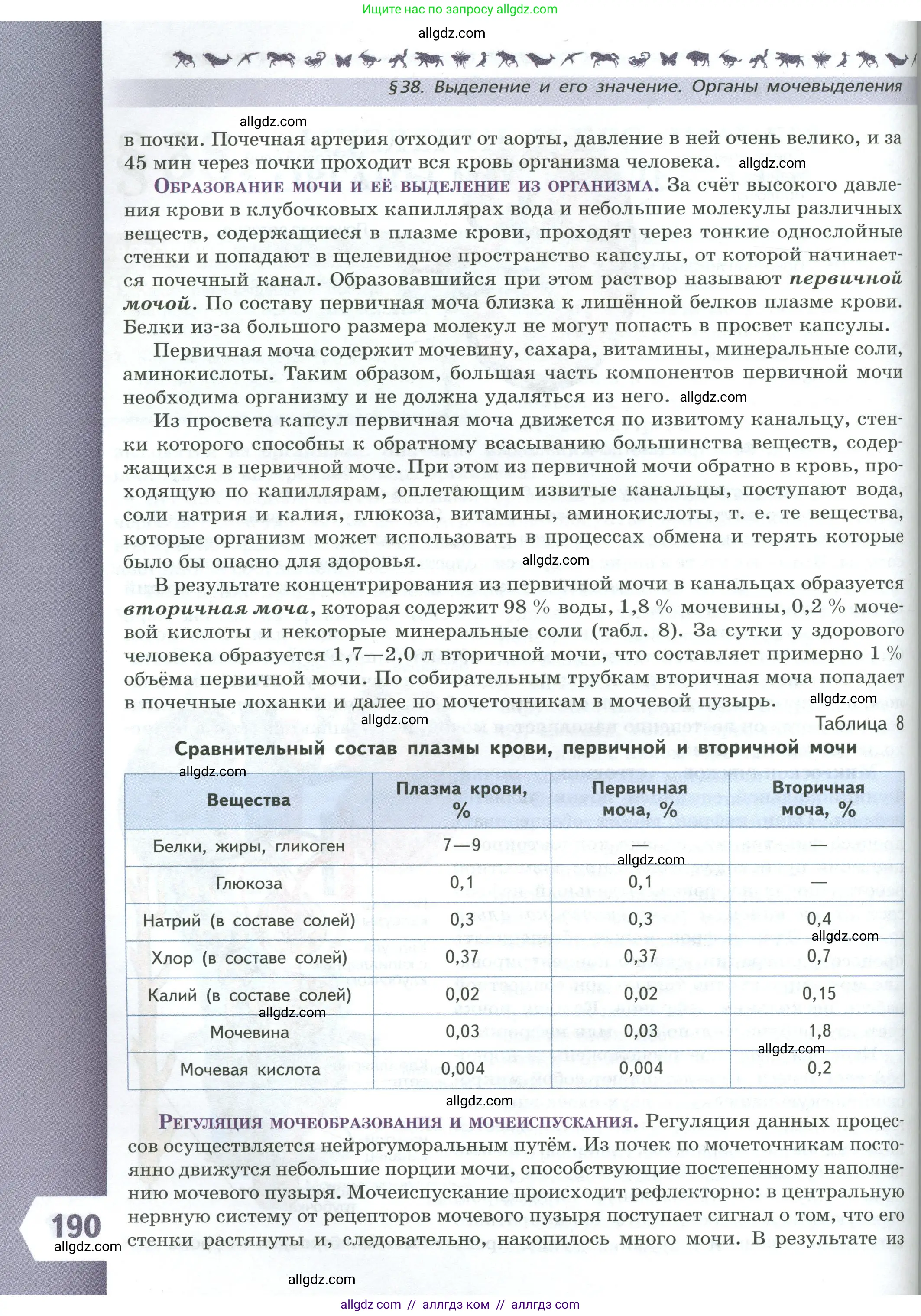 Биология, 9 класс Учебник, авторы: Пасечник Владимир Васильевич, Каменский Андрей Александрович, Швецов Глеб Геннадьевич, Гапонюк Зоя Георгиевна, издательство Просвещение, Москва, 2023, белого цвета, страница 190