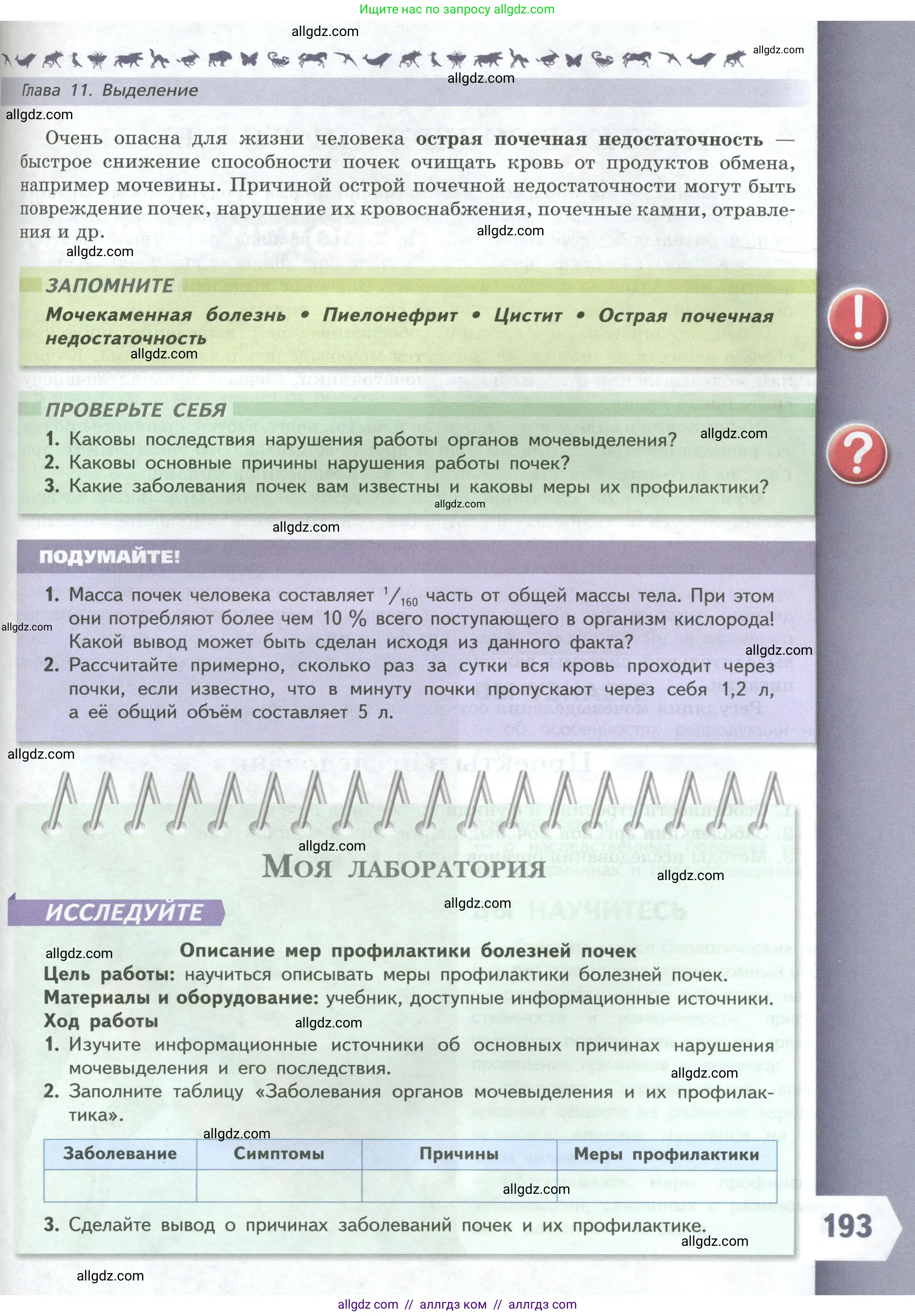 Биология, 9 класс Учебник, авторы: Пасечник Владимир Васильевич, Каменский Андрей Александрович, Швецов Глеб Геннадьевич, Гапонюк Зоя Георгиевна, издательство Просвещение, Москва, 2023, белого цвета, страница 193