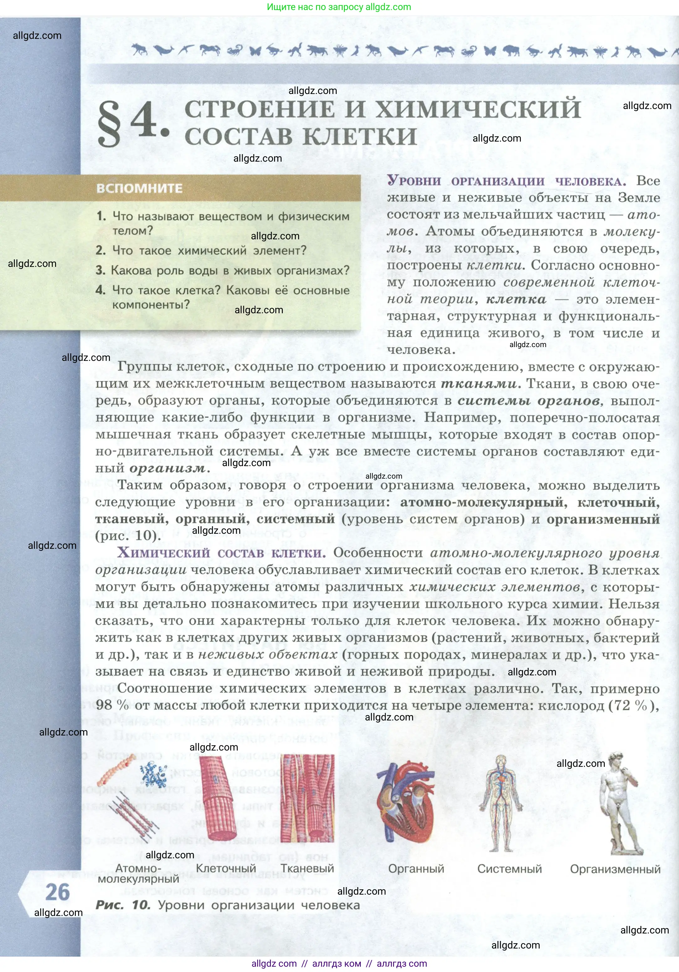 Биология, 9 класс Учебник, авторы: Пасечник Владимир Васильевич, Каменский Андрей Александрович, Швецов Глеб Геннадьевич, Гапонюк Зоя Георгиевна, издательство Просвещение, Москва, 2023, белого цвета, страница 26