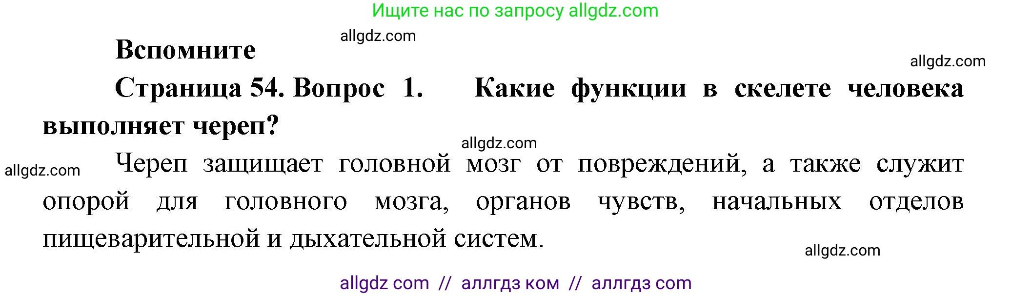 Биология, 9 класс Учебник, авторы: Пасечник Владимир Васильевич, Каменский Андрей Александрович, Швецов Глеб Геннадьевич, Гапонюк Зоя Георгиевна, издательство Просвещение, Москва, 2023, белого цвета, страница 54, номер 1, Решение