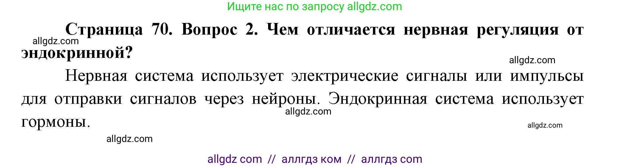 Биология, 9 класс Учебник, авторы: Пасечник Владимир Васильевич, Каменский Андрей Александрович, Швецов Глеб Геннадьевич, Гапонюк Зоя Георгиевна, издательство Просвещение, Москва, 2023, белого цвета, страница 70, номер 2, Решение