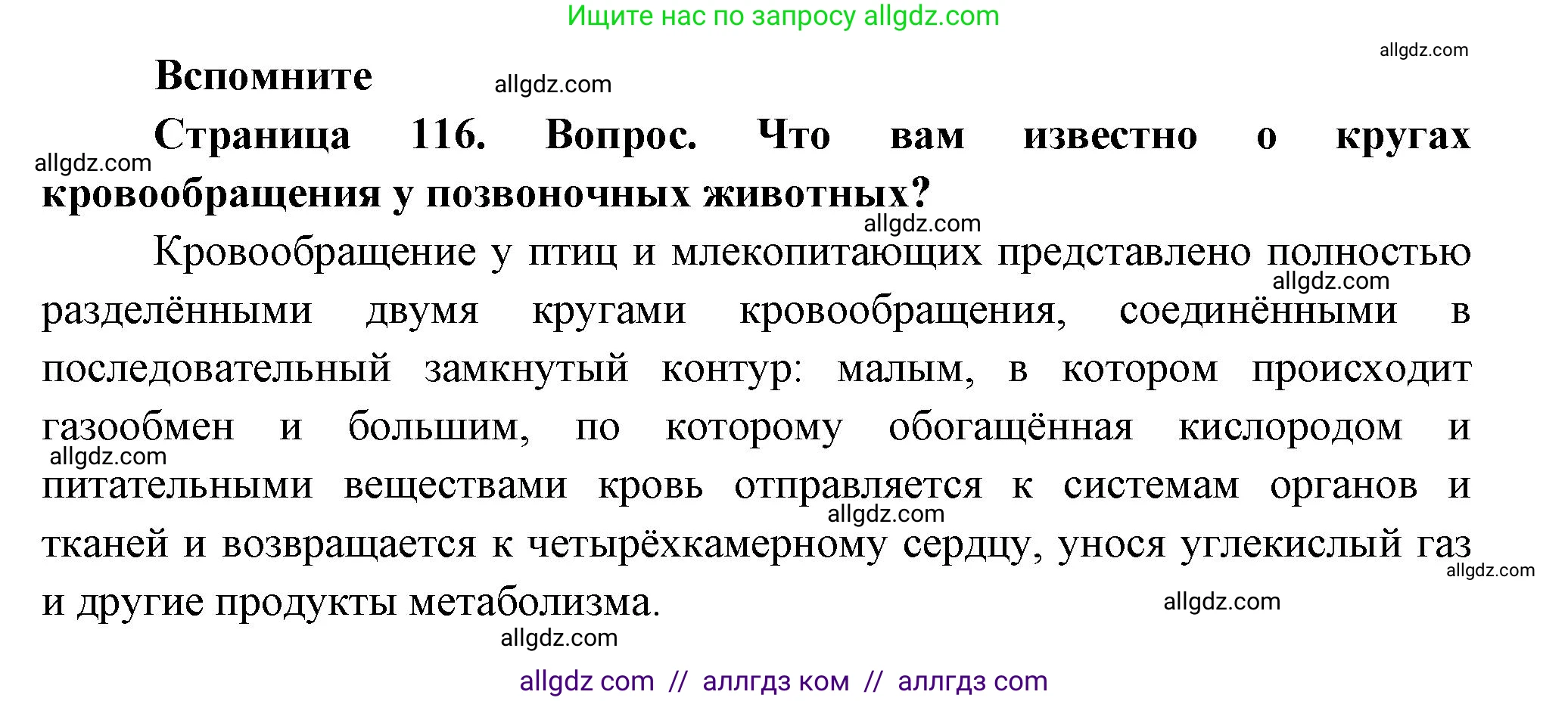 Биология, 9 класс Учебник, авторы: Пасечник Владимир Васильевич, Каменский Андрей Александрович, Швецов Глеб Геннадьевич, Гапонюк Зоя Георгиевна, издательство Просвещение, Москва, 2023, белого цвета, страница 116, Решение