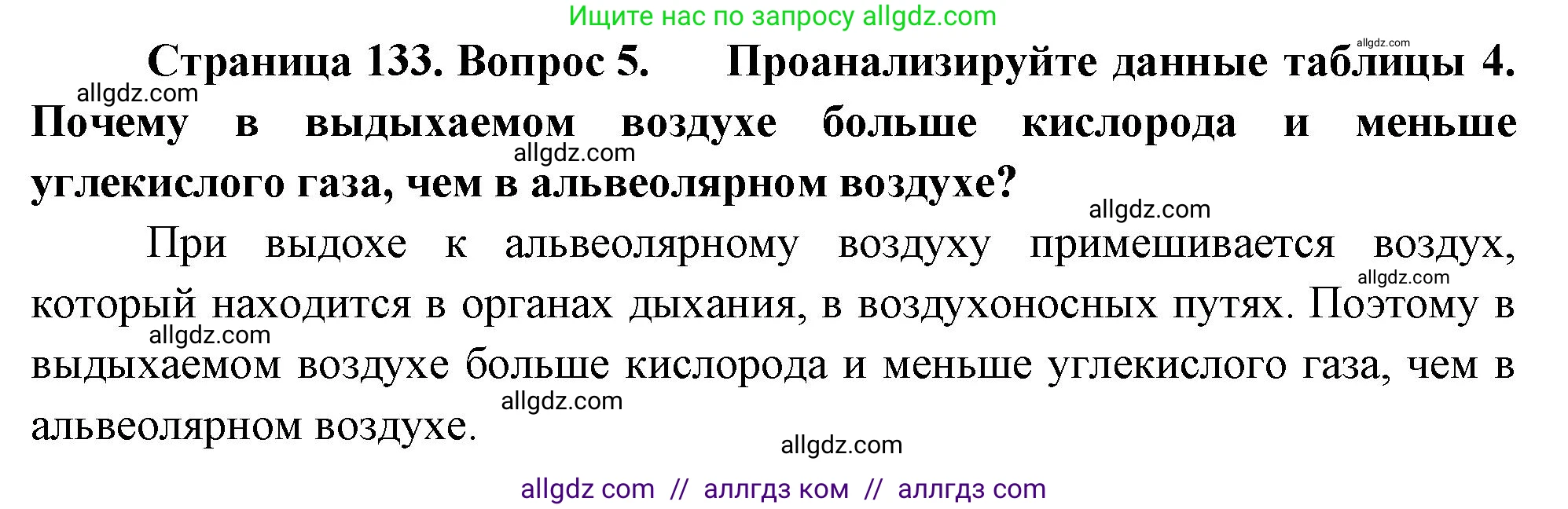 Биология, 9 класс Учебник, авторы: Пасечник Владимир Васильевич, Каменский Андрей Александрович, Швецов Глеб Геннадьевич, Гапонюк Зоя Георгиевна, издательство Просвещение, Москва, 2023, белого цвета, страница 133, номер 5, Решение