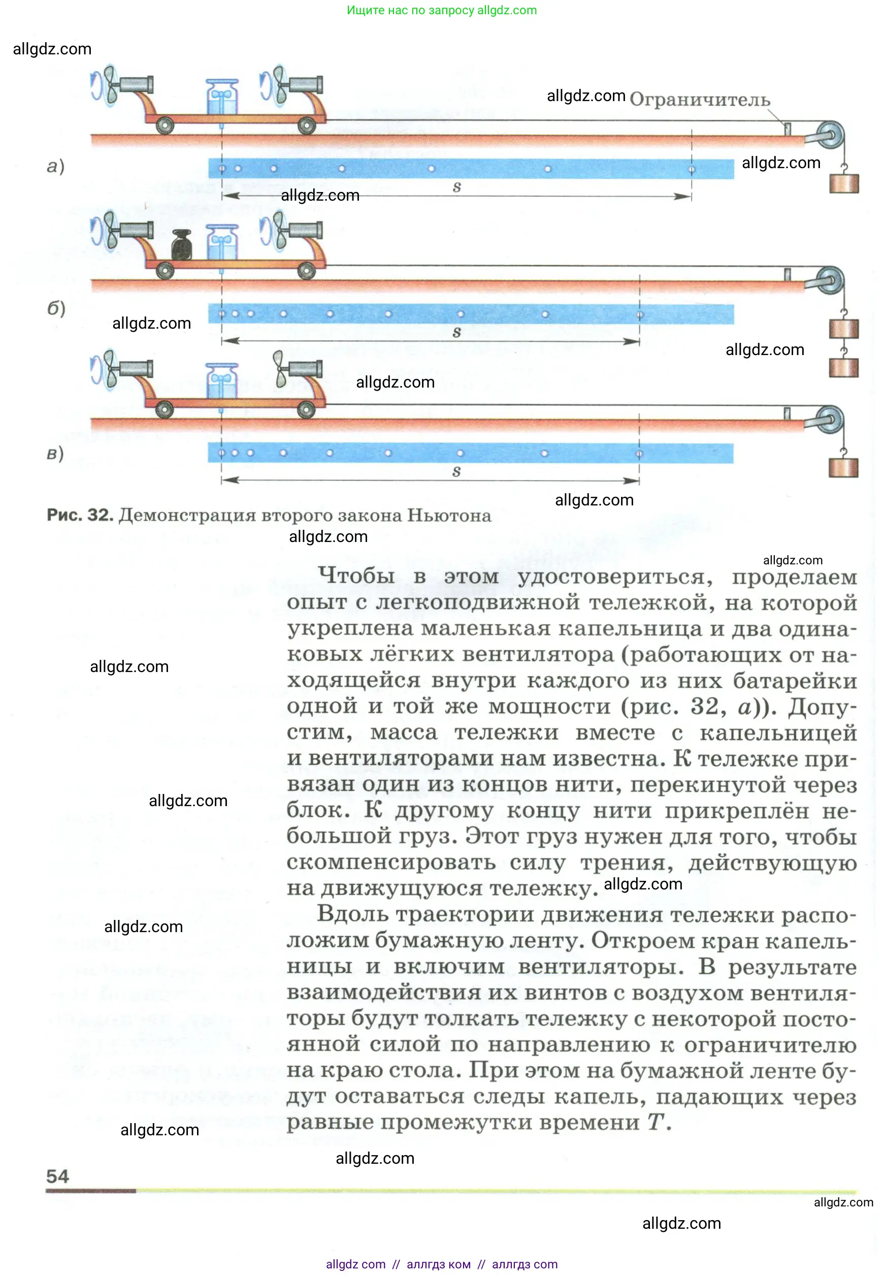 Физика, 9 класс Учебник, авторы: Пёрышкин И М, Гутник Елена Моисеевна, Иванов Александр Иванович, Петрова Мария Арсеньевна, издательство Просвещение, Москва, 2023, белого цвета, страница 54