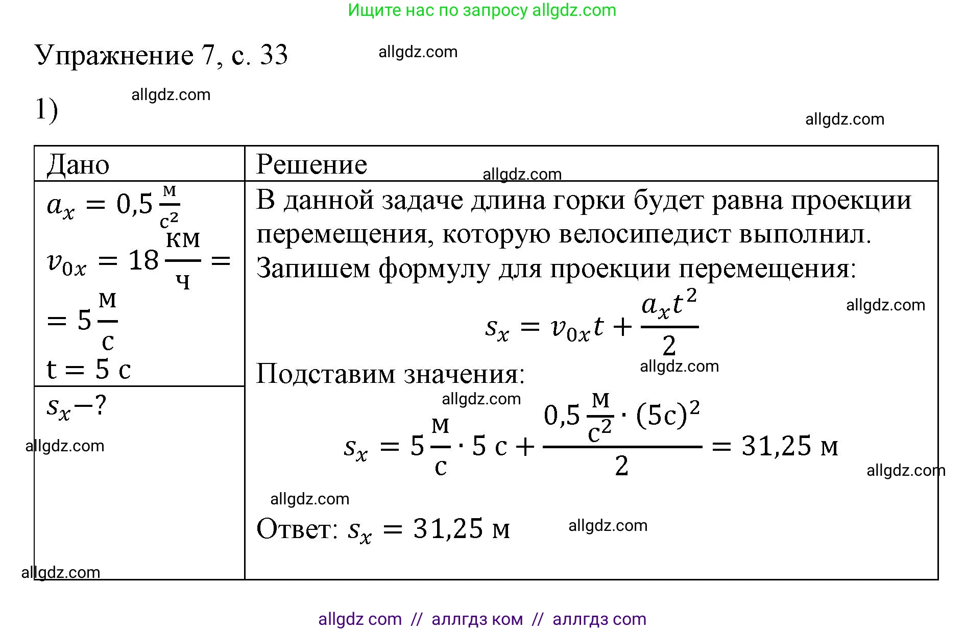 Физика, 9 класс Учебник, авторы: Пёрышкин И М, Гутник Елена Моисеевна, Иванов Александр Иванович, Петрова Мария Арсеньевна, издательство Просвещение, Москва, 2023, белого цвета, страница 33, номер 1, Решение