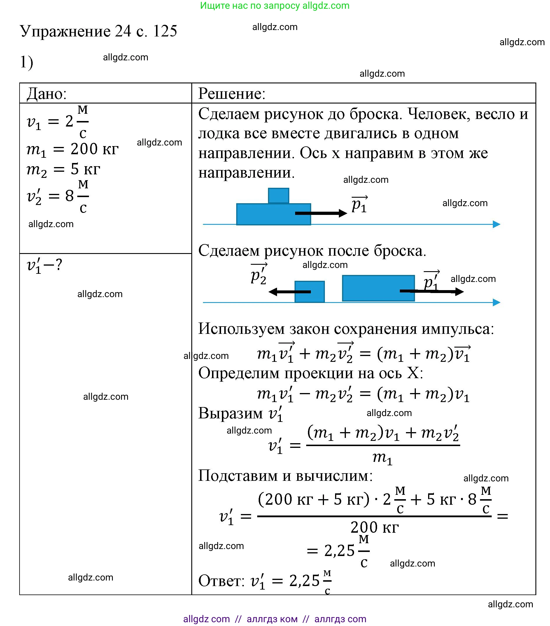 Физика, 9 класс Учебник, авторы: Пёрышкин И М, Гутник Елена Моисеевна, Иванов Александр Иванович, Петрова Мария Арсеньевна, издательство Просвещение, Москва, 2023, белого цвета, страница 125, номер 1, Решение