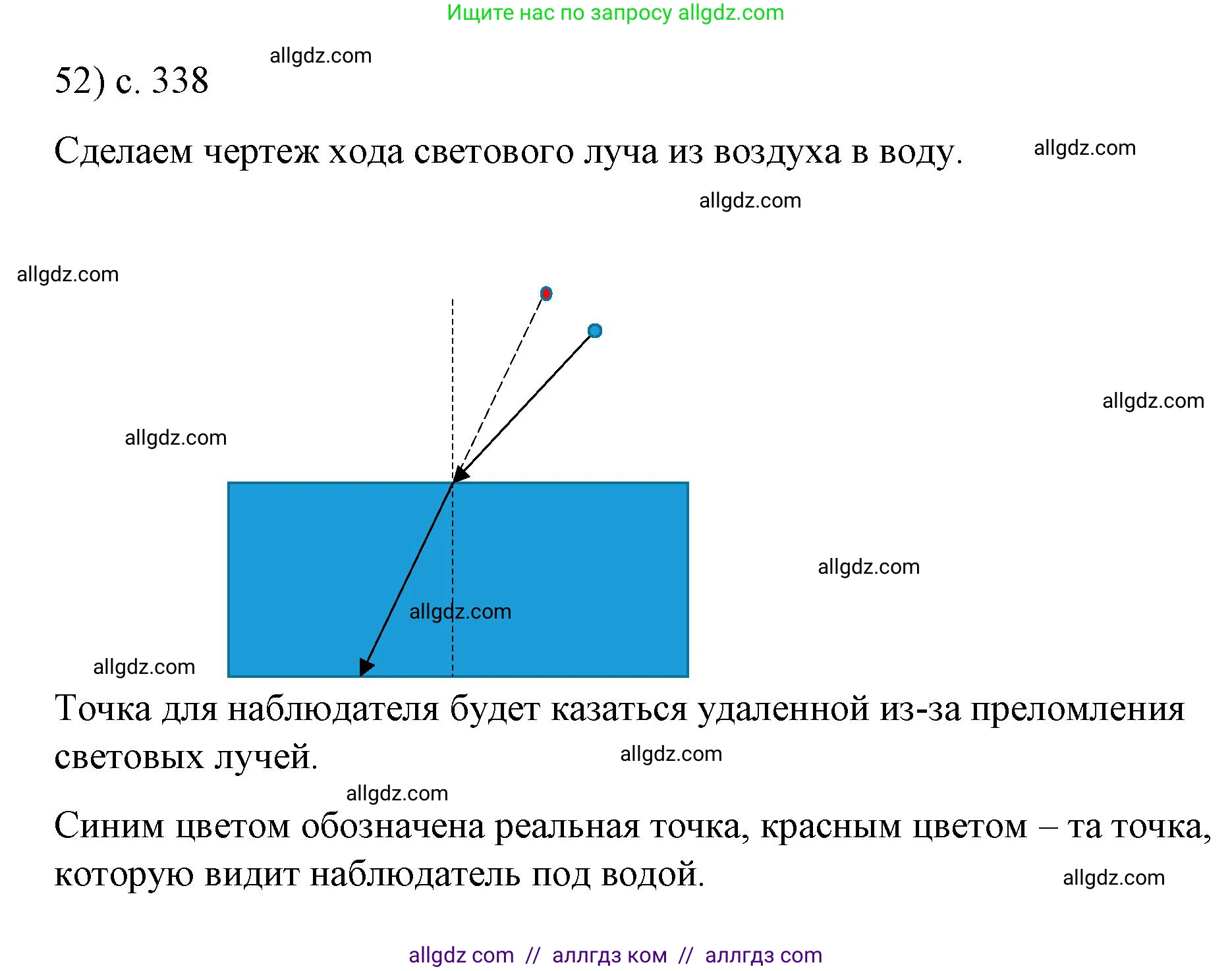 Физика, 9 класс Учебник, авторы: Пёрышкин И М, Гутник Елена Моисеевна, Иванов Александр Иванович, Петрова Мария Арсеньевна, издательство Просвещение, Москва, 2023, белого цвета, страница 338, номер 52, Решение
