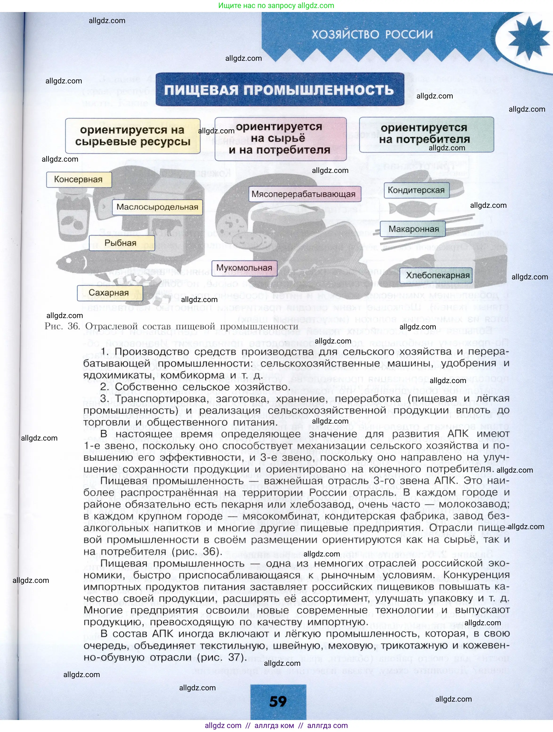 География, 9 класс Учебник, авторы: Алексеев Александр Иванович, Николина Вера Викторовна, Липкина Елена Карловна, Болысов Сергей Иванович, Кузнецова Галина Юрьевна, издательство Просвещение, Москва, 2023, жёлтого цвета, страница 59