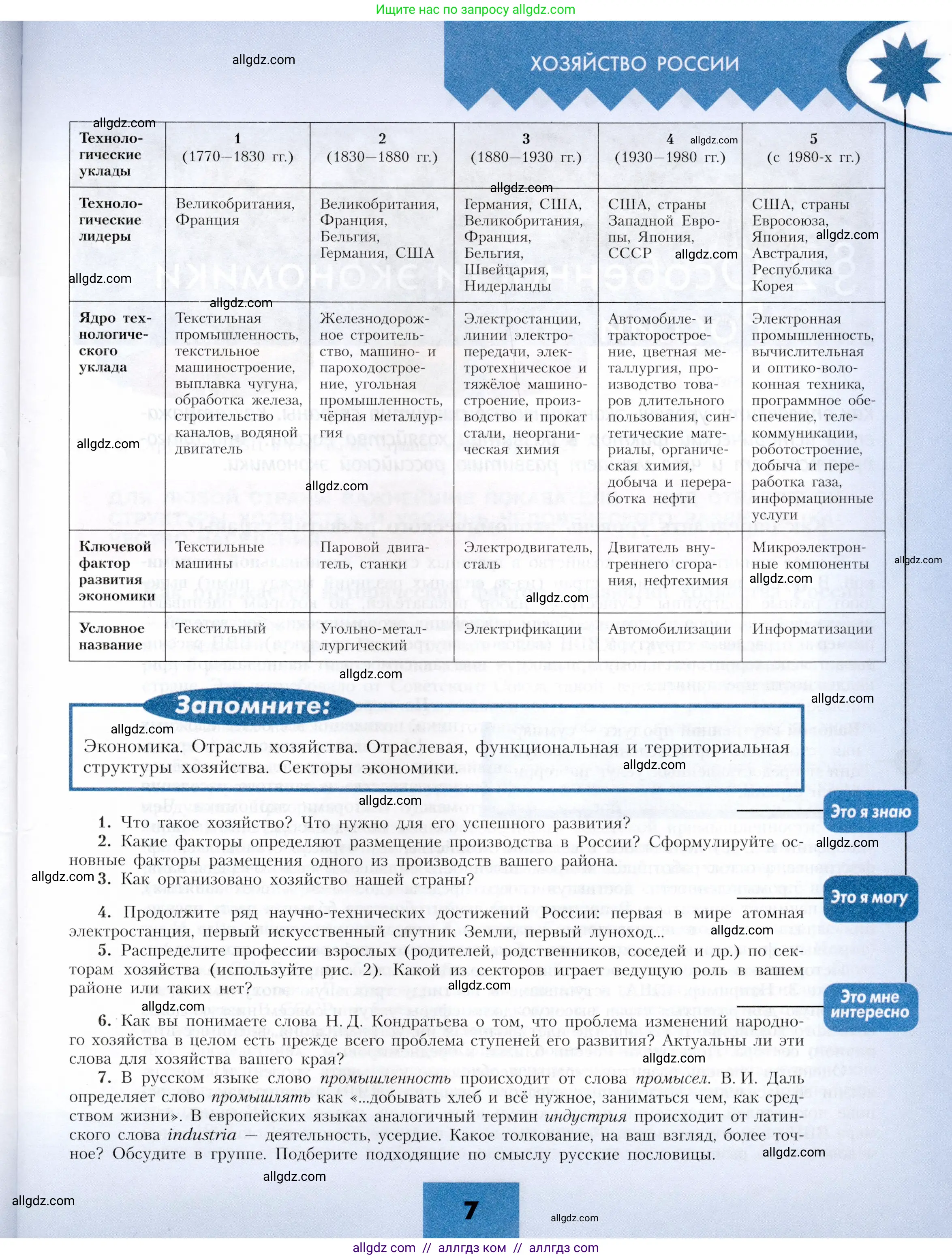 География, 9 класс Учебник, авторы: Алексеев Александр Иванович, Николина Вера Викторовна, Липкина Елена Карловна, Болысов Сергей Иванович, Кузнецова Галина Юрьевна, издательство Просвещение, Москва, 2023, жёлтого цвета, страница 7