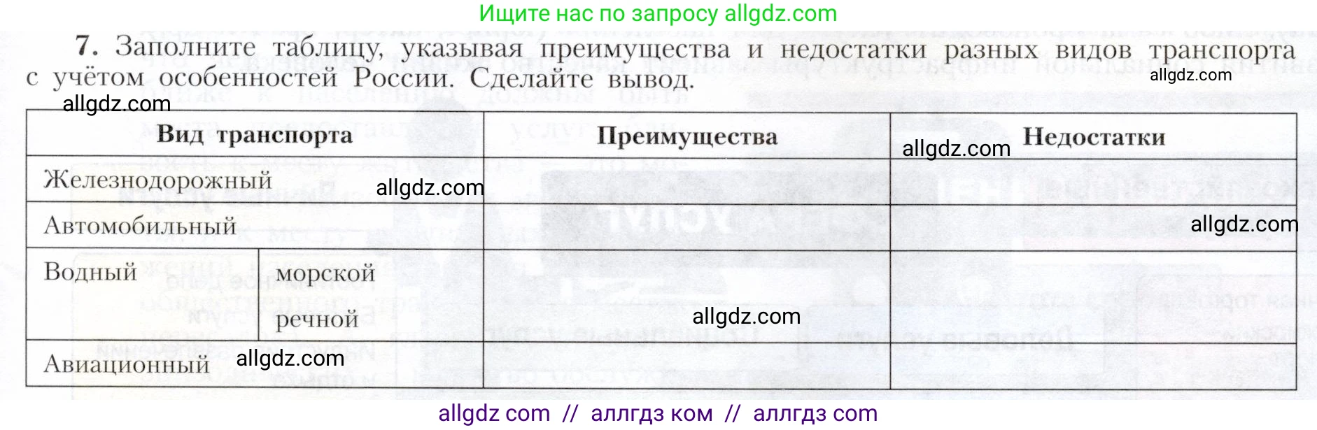 География, 9 класс Учебник, авторы: Алексеев Александр Иванович, Николина Вера Викторовна, Липкина Елена Карловна, Болысов Сергей Иванович, Кузнецова Галина Юрьевна, издательство Просвещение, Москва, 2023, жёлтого цвета, страница 69, номер 7, Условие