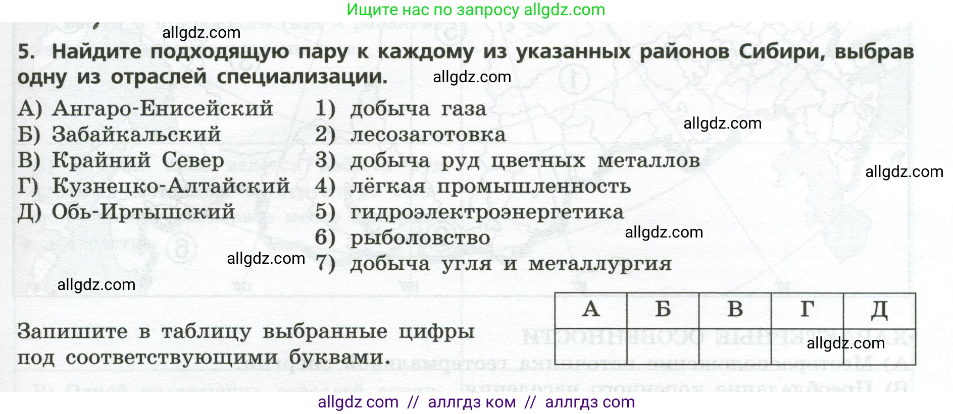 География, 9 класс Проверочные работы, авторы: Бондарева Мария Владимировна, Шидловский Игорь Михайлович, издательство Просвещение, Москва, 2023, жёлтого цвета, страница 35, номер 5, Условие
