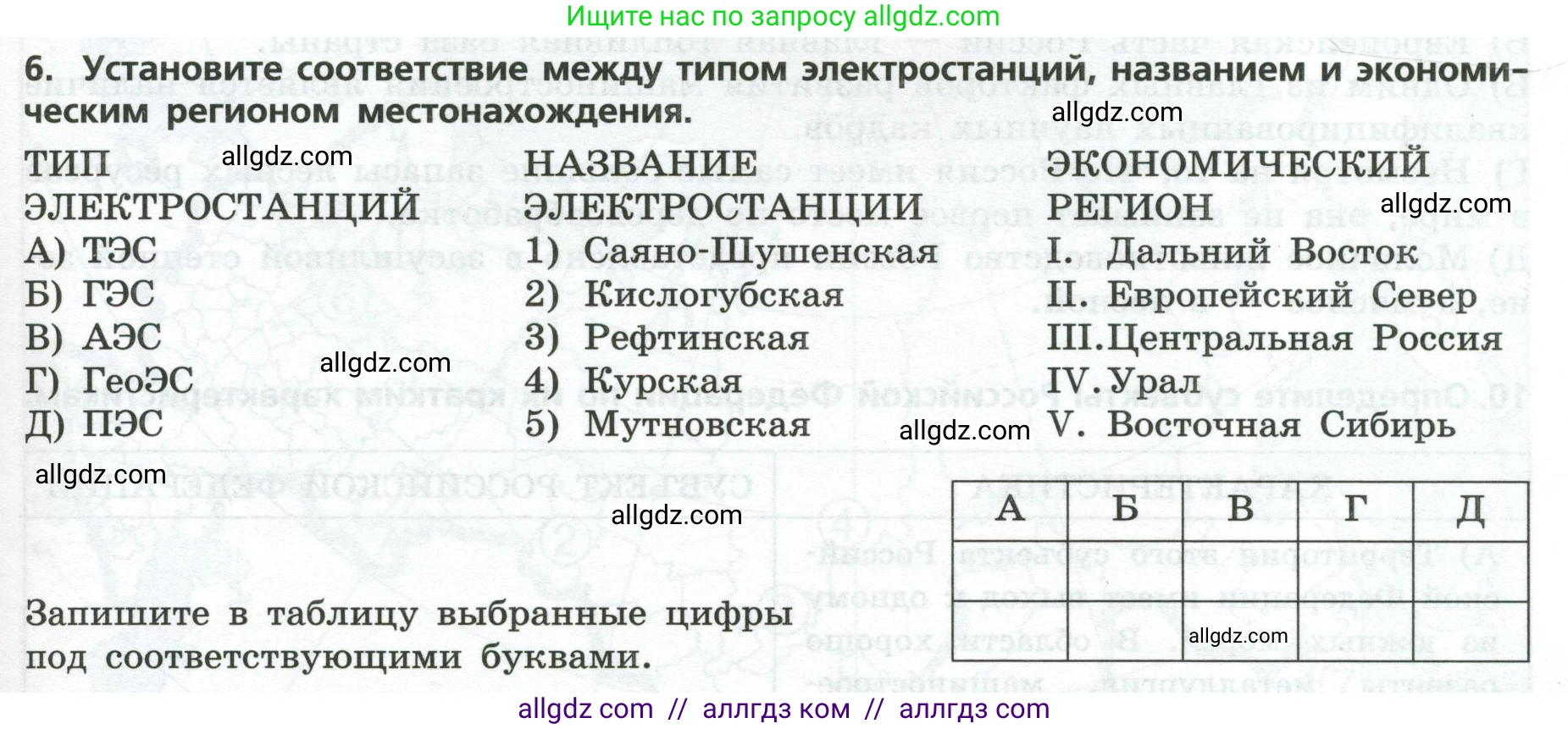 География, 9 класс Проверочные работы, авторы: Бондарева Мария Владимировна, Шидловский Игорь Михайлович, издательство Просвещение, Москва, 2023, жёлтого цвета, страница 39, номер 6, Условие