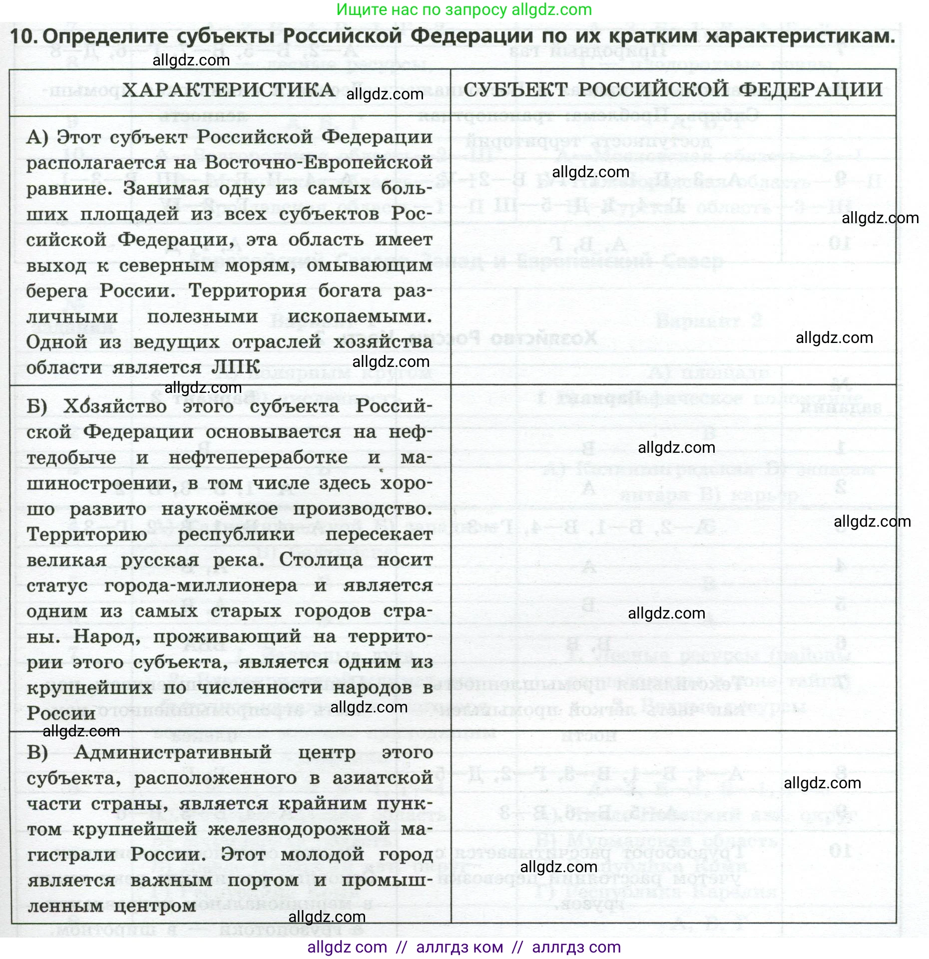 География, 9 класс Проверочные работы, авторы: Бондарева Мария Владимировна, Шидловский Игорь Михайлович, издательство Просвещение, Москва, 2023, жёлтого цвета, страница 43, номер 10, Условие