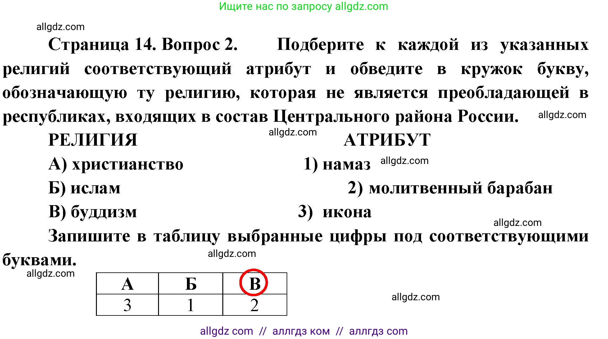 География, 9 класс Проверочные работы, авторы: Бондарева Мария Владимировна, Шидловский Игорь Михайлович, издательство Просвещение, Москва, 2023, жёлтого цвета, страница 14, номер 2, Решение