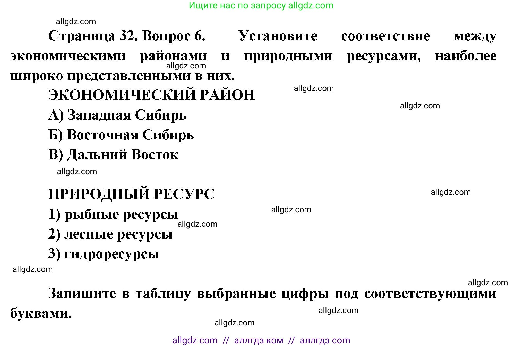 География, 9 класс Проверочные работы, авторы: Бондарева Мария Владимировна, Шидловский Игорь Михайлович, издательство Просвещение, Москва, 2023, жёлтого цвета, страница 32, номер 6, Решение