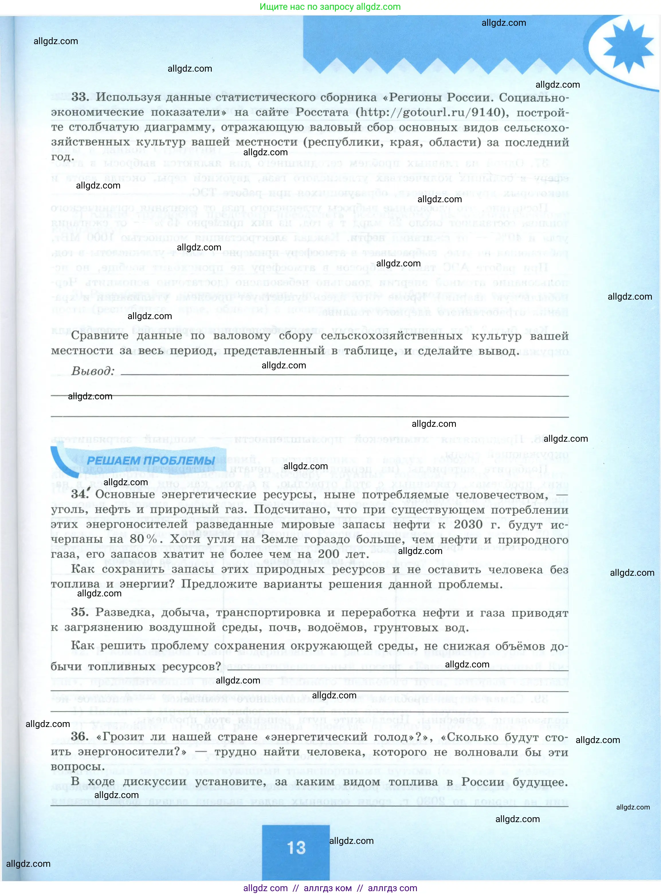 География, 9 класс Мой тренажёр, автор: Николина Вера Викторовна, издательство Просвещение, Москва, 2023, жёлтого цвета, страница 13