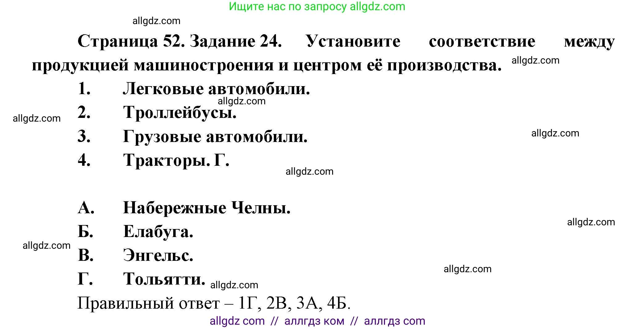География, 9 класс Мой тренажёр, автор: Николина Вера Викторовна, издательство Просвещение, Москва, 2023, жёлтого цвета, страница 52, номер 24, Решение