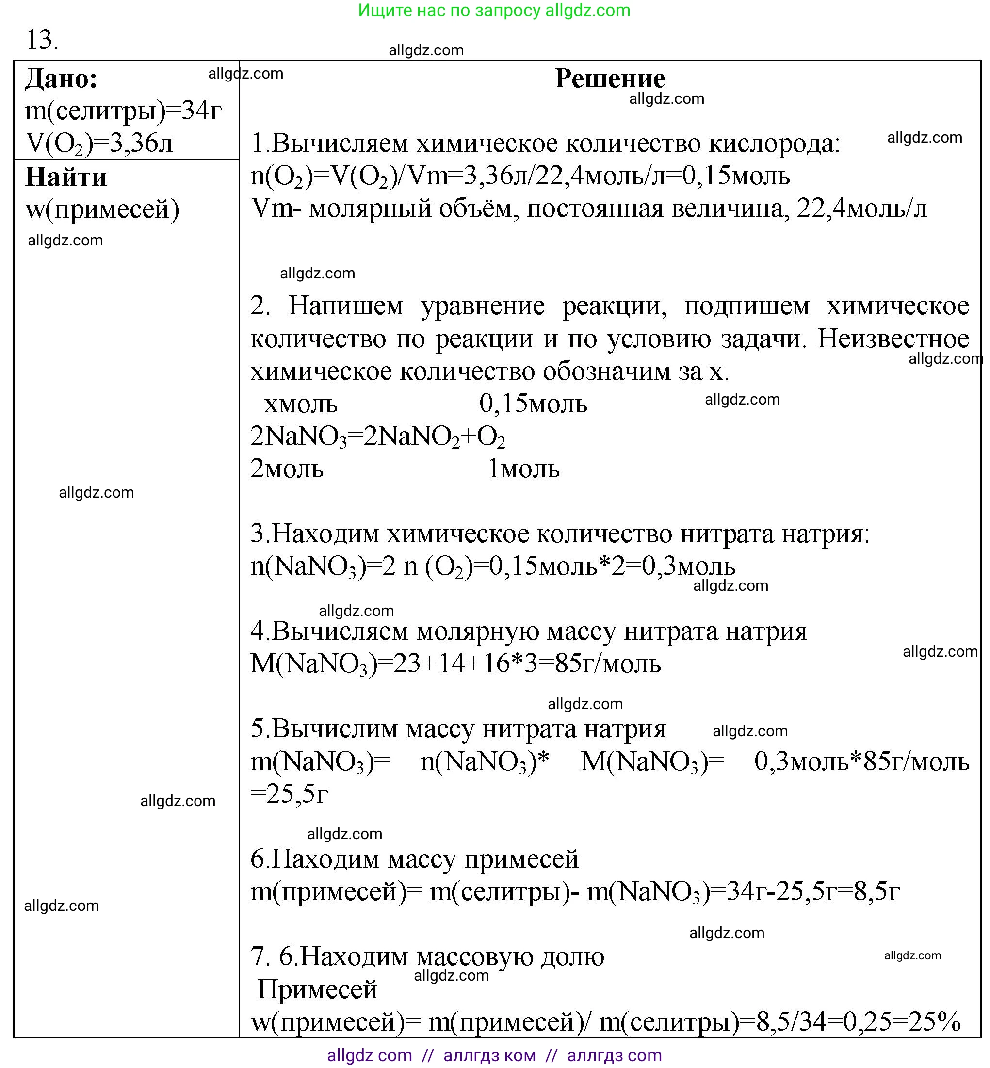 Химия, 9 класс Проверочные и контрольные работы, авторы: Габриелян Олег Саргисович, Лысова Галина Георгиевна, издательство Просвещение, Москва, 2023, белого цвета, страница 94, номер 13, Решение