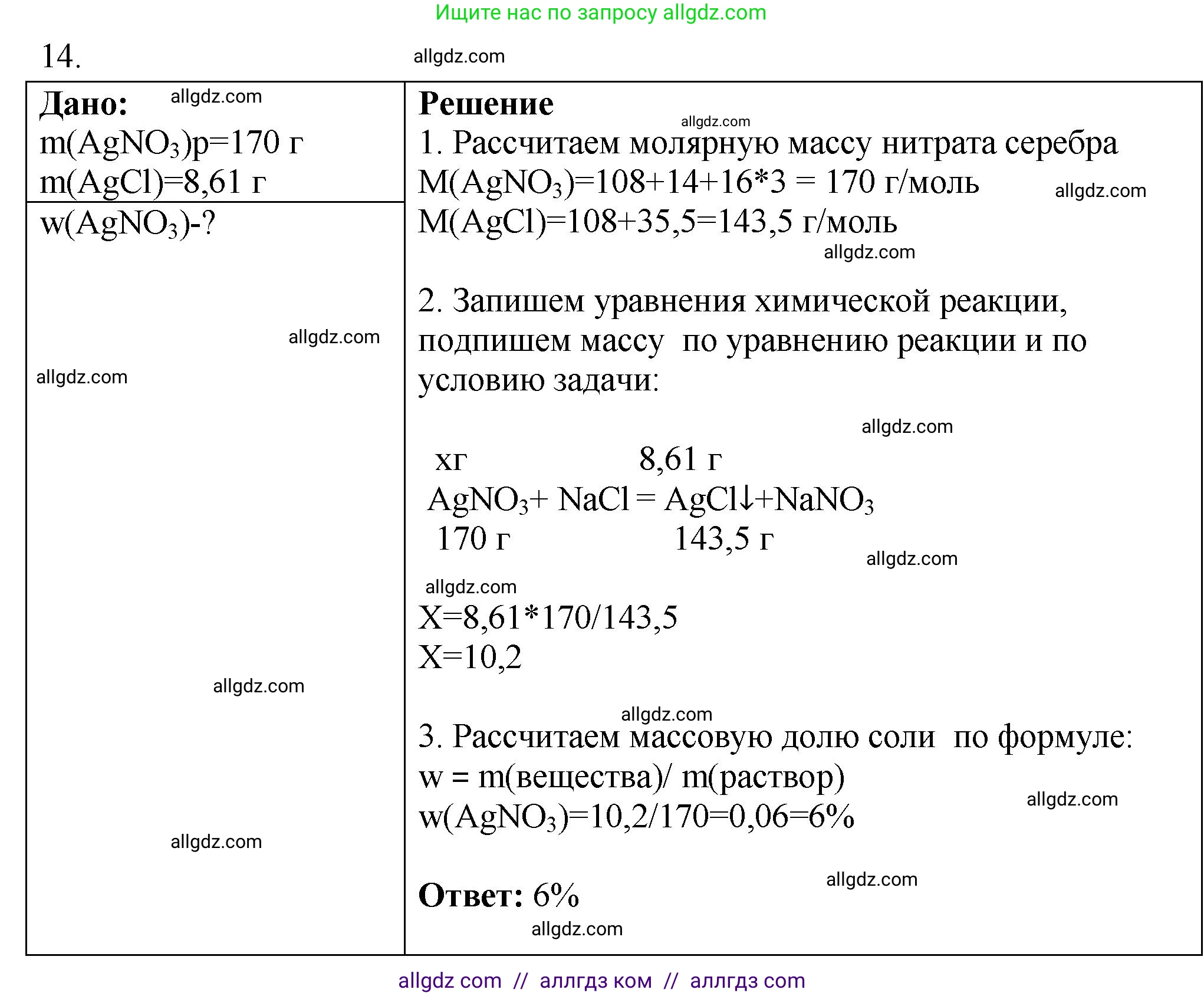 Химия, 9 класс Проверочные и контрольные работы, авторы: Габриелян Олег Саргисович, Лысова Галина Георгиевна, издательство Просвещение, Москва, 2023, белого цвета, страница 184, номер 14, Решение