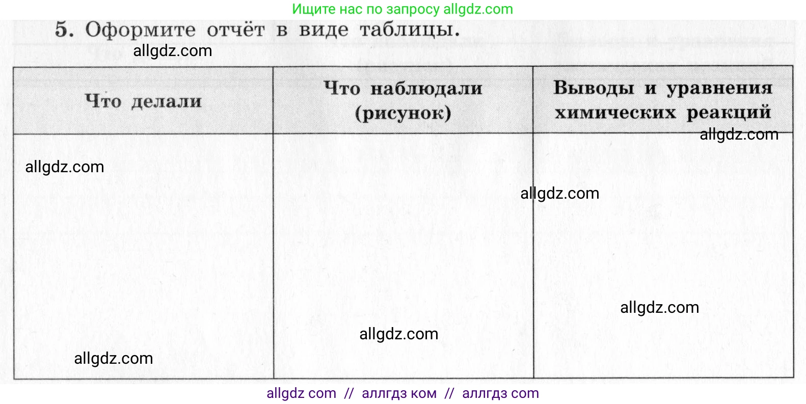Химия, 9 класс Тетрадь для лабораторных опытов и практических работ, авторы: Габриелян Олег Саргисович, Аксенова Инна Васильевна, Остроумов Игорь Геннадьевич, издательство Просвещение, Москва, 2020, белого цвета, страница 32, номер 5, Условие