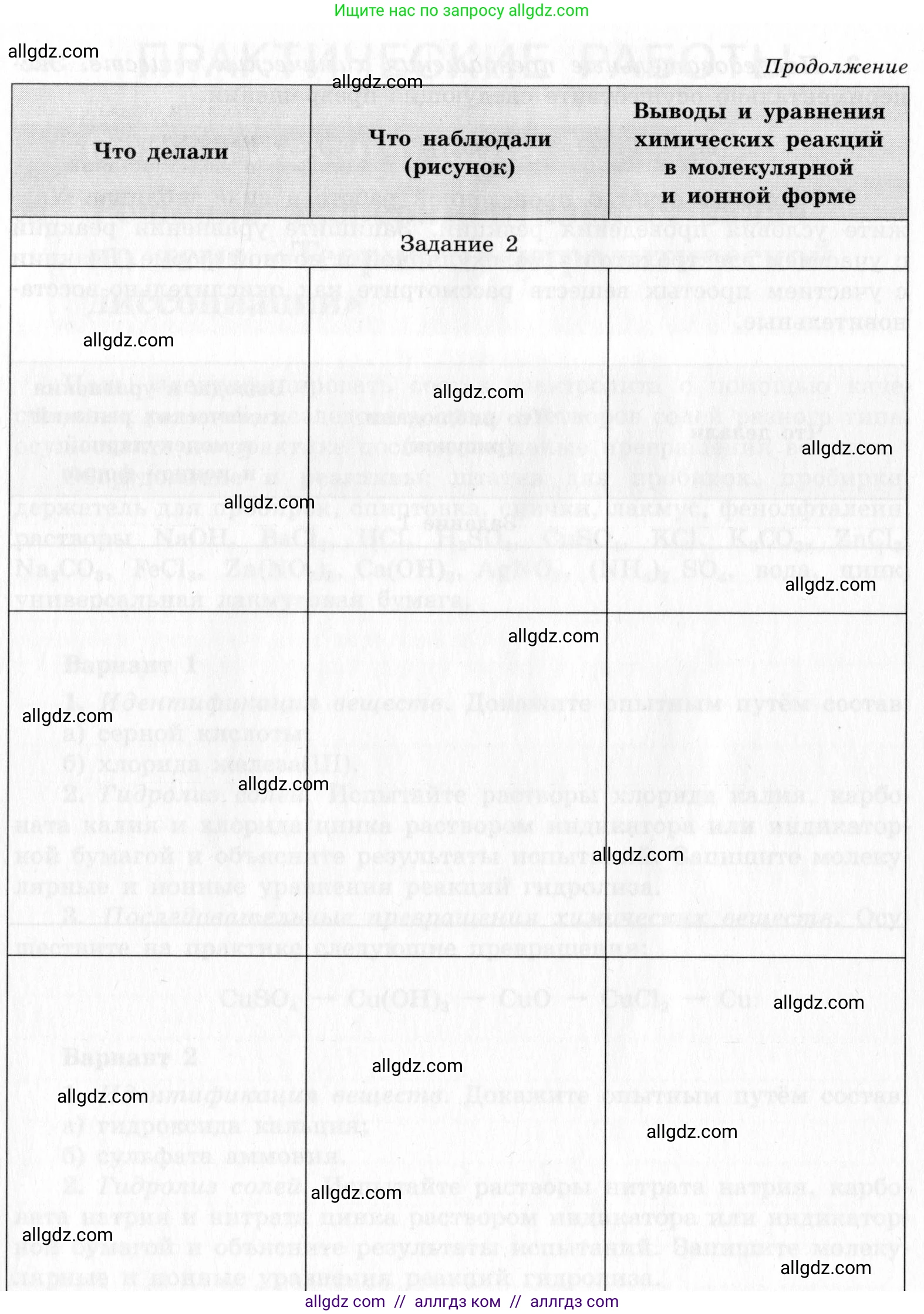 Химия, 9 класс Тетрадь для лабораторных опытов и практических работ, авторы: Габриелян Олег Саргисович, Аксенова Инна Васильевна, Остроумов Игорь Геннадьевич, издательство Просвещение, Москва, 2020, белого цвета, страница 100, Условие (продолжение 3)
