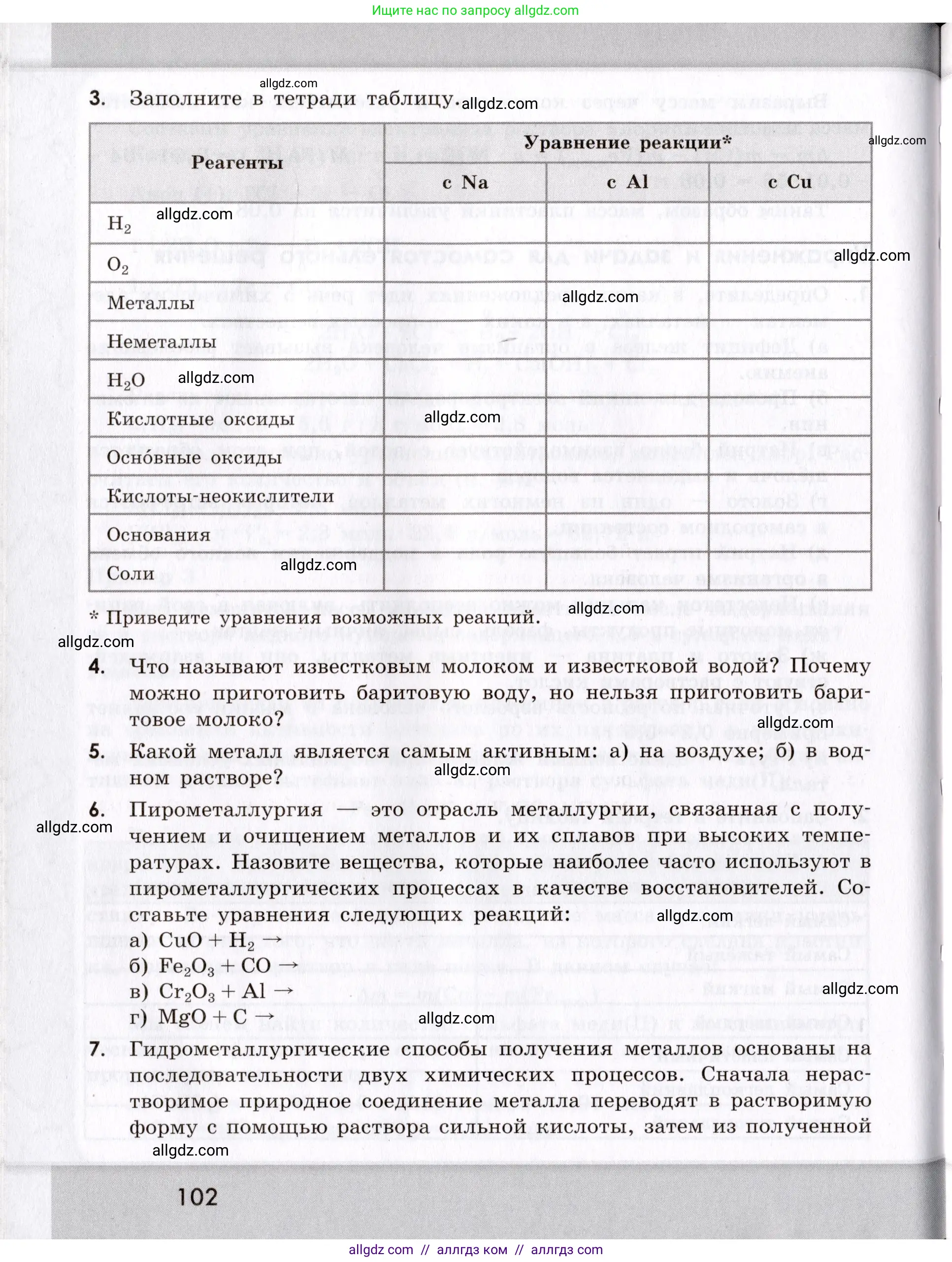 Химия, 9 класс Сборник задач и упражнений, авторы: Габриелян Олег Саргисович, Тригубчак Инесса Васильевна, издательство Просвещение, Москва, 2020, белого цвета, страница 102