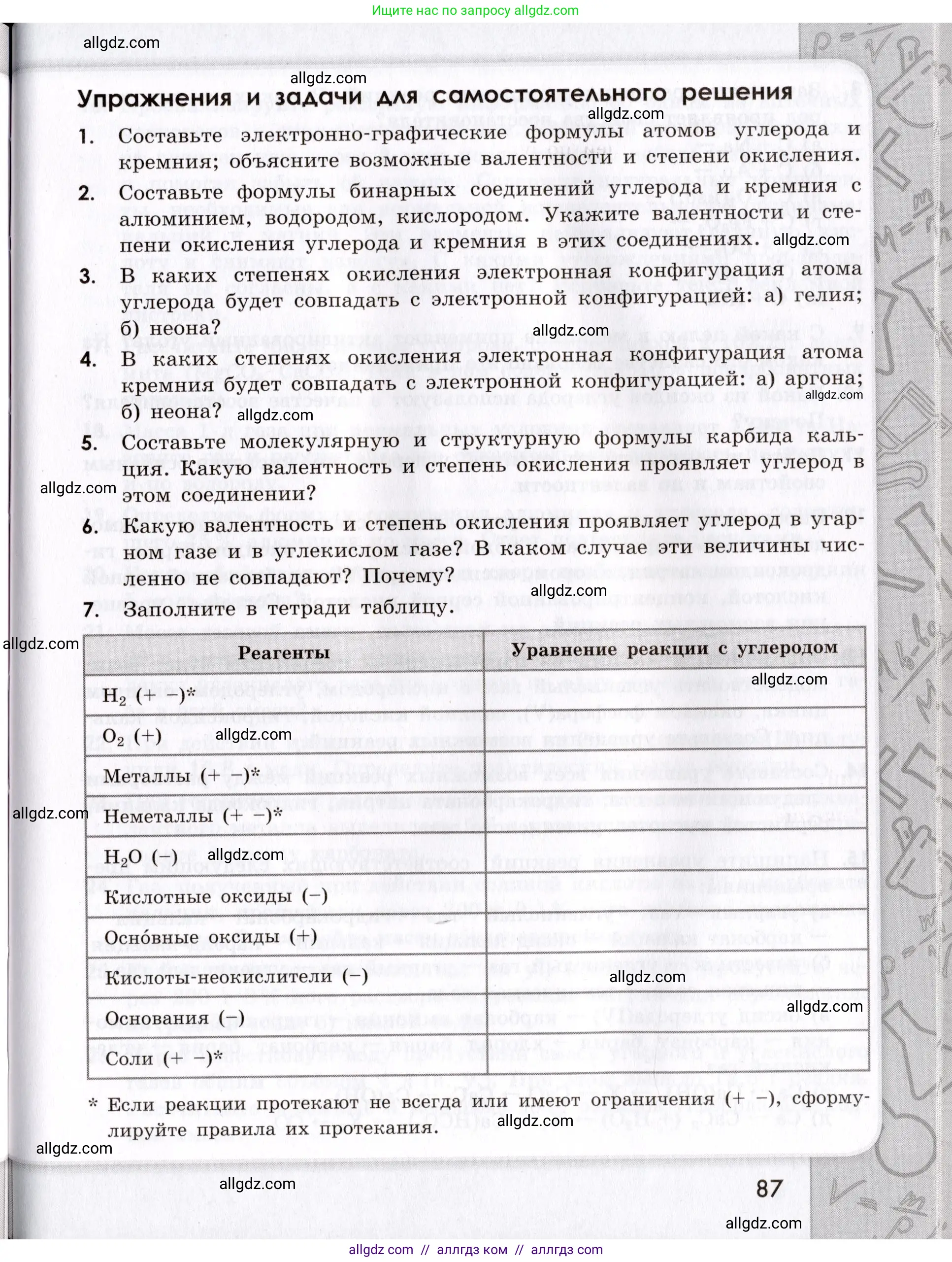 Химия, 9 класс Сборник задач и упражнений, авторы: Габриелян Олег Саргисович, Тригубчак Инесса Васильевна, издательство Просвещение, Москва, 2020, белого цвета, страница 87