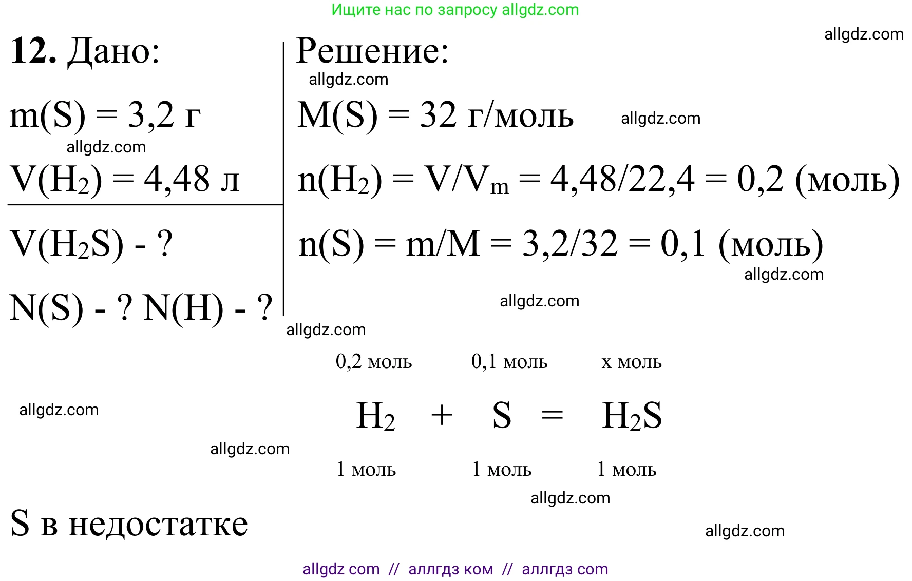 Химия, 9 класс Сборник задач и упражнений, авторы: Габриелян Олег Саргисович, Тригубчак Инесса Васильевна, издательство Просвещение, Москва, 2020, белого цвета, страница 7, номер 12, Решение