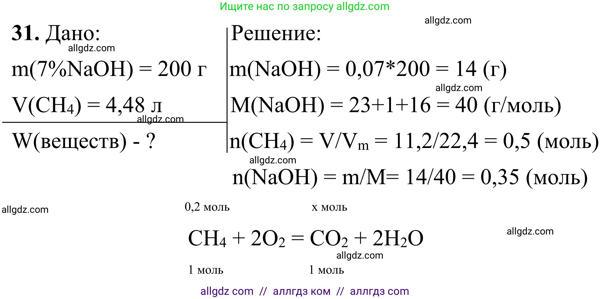 Химия, 9 класс Сборник задач и упражнений, авторы: Габриелян Олег Саргисович, Тригубчак Инесса Васильевна, издательство Просвещение, Москва, 2020, белого цвета, страница 9, номер 31, Решение