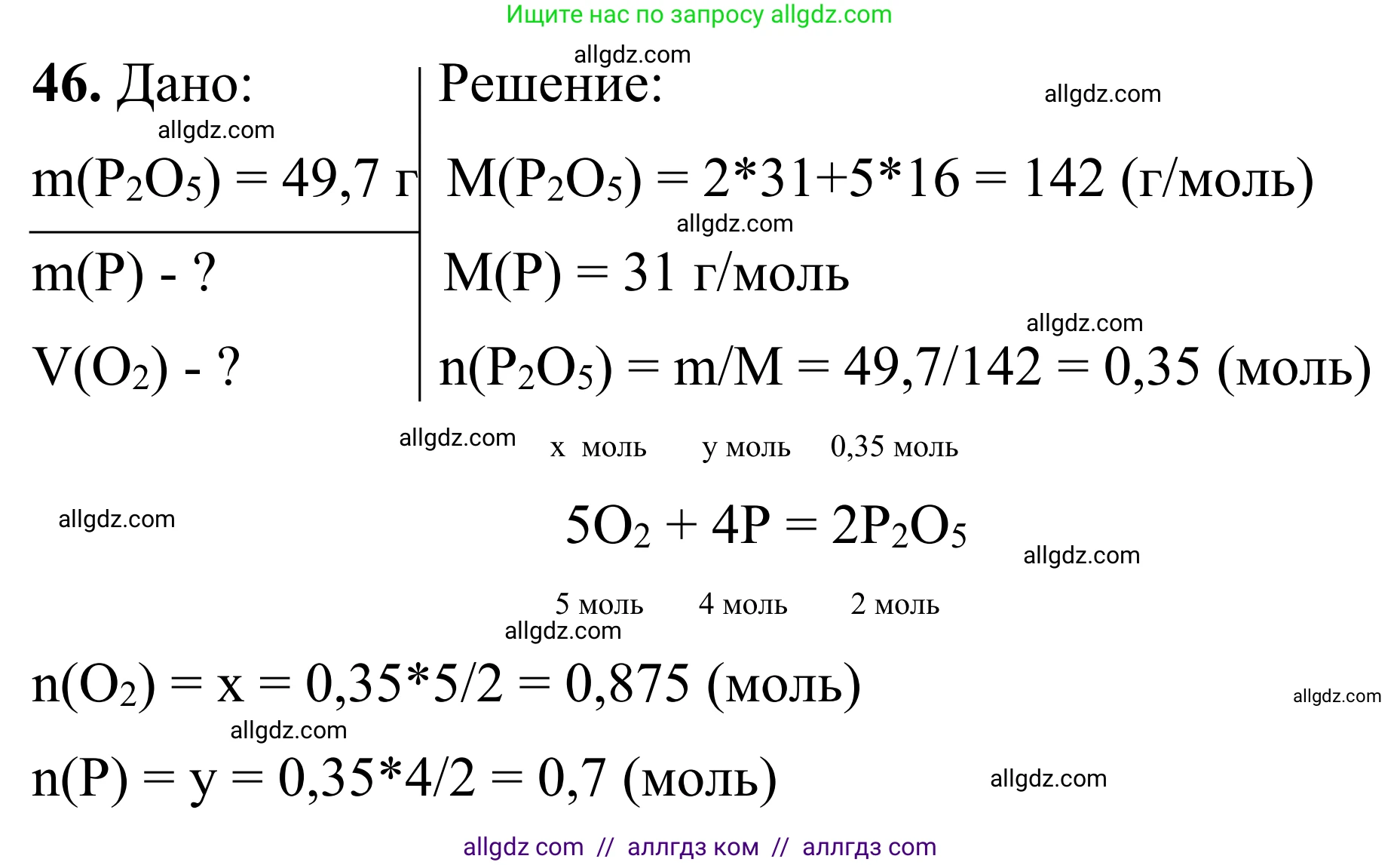 Химия, 9 класс Сборник задач и упражнений, авторы: Габриелян Олег Саргисович, Тригубчак Инесса Васильевна, издательство Просвещение, Москва, 2020, белого цвета, страница 81, номер 46, Решение
