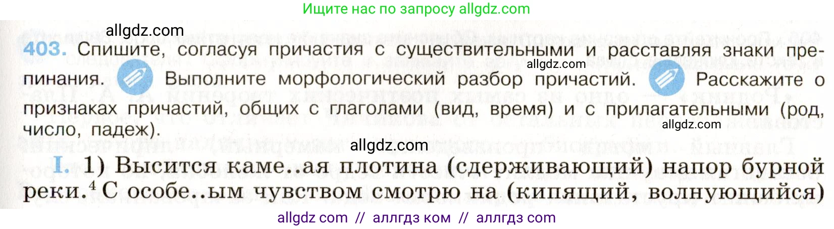 Русский язык, 9 класс Учебник, авторы: Бархударов Степан Григорьевич, Крючков Сергей Ефимович, Максимов Леонард Юрьевич, Чешко Лев Антонович, Николина Наталия Анатольевна, Мишина Клара Ивановна, Текучева Ирина Викторовна, Курцева Зоя Ивановна, Комиссарова Людмила Юрьевна, издательство Просвещение, Москва, 2023, салатового цвета, страница 213, номер 403, Условие 2019-2022