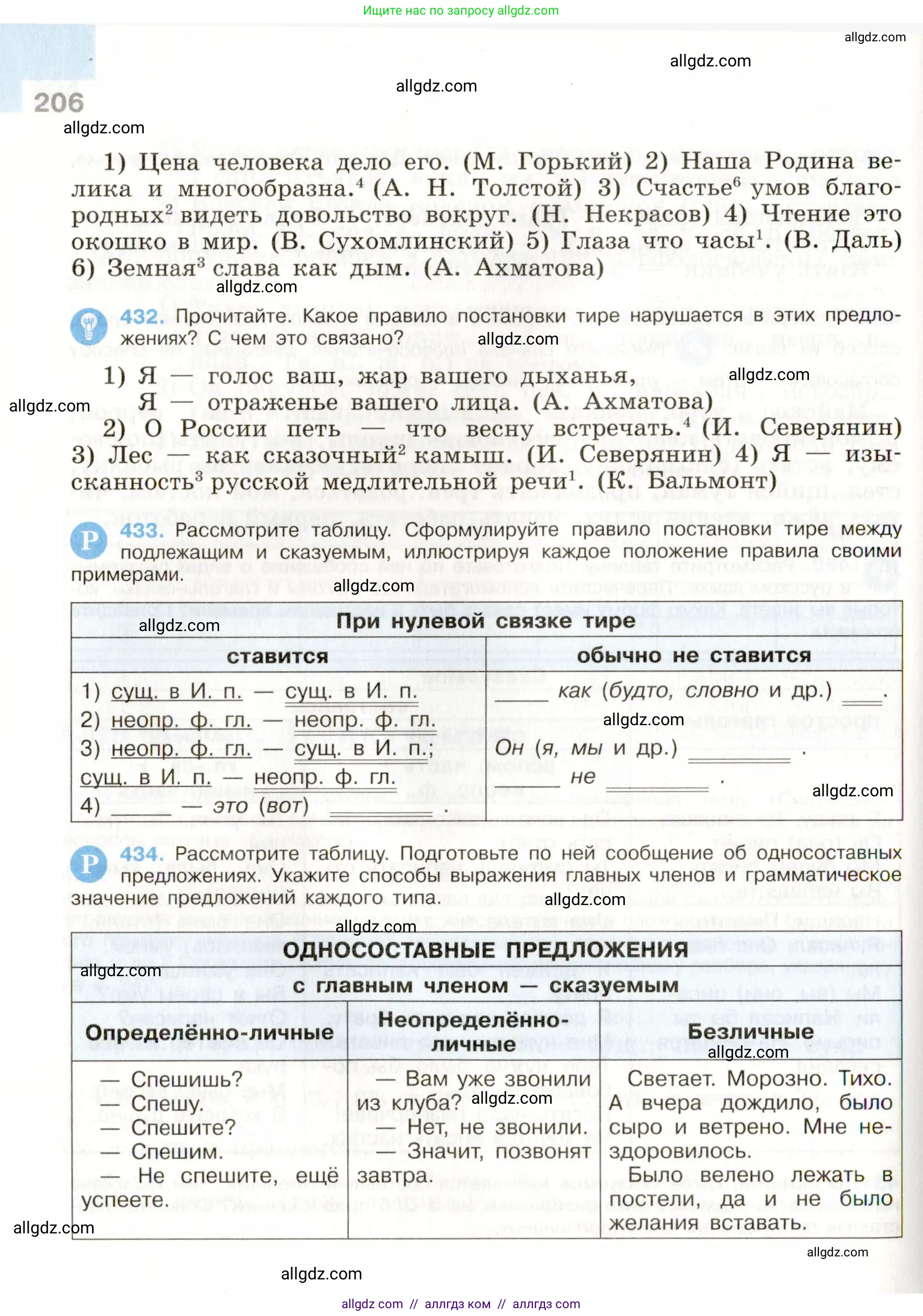 Русский язык, 9 класс Учебник, авторы: Бархударов Степан Григорьевич, Крючков Сергей Ефимович, Максимов Леонард Юрьевич, Чешко Лев Антонович, Николина Наталия Анатольевна, Мишина Клара Ивановна, Текучева Ирина Викторовна, Курцева Зоя Ивановна, Комиссарова Людмила Юрьевна, издательство Просвещение, Москва, 2023, салатового цвета, страница 206