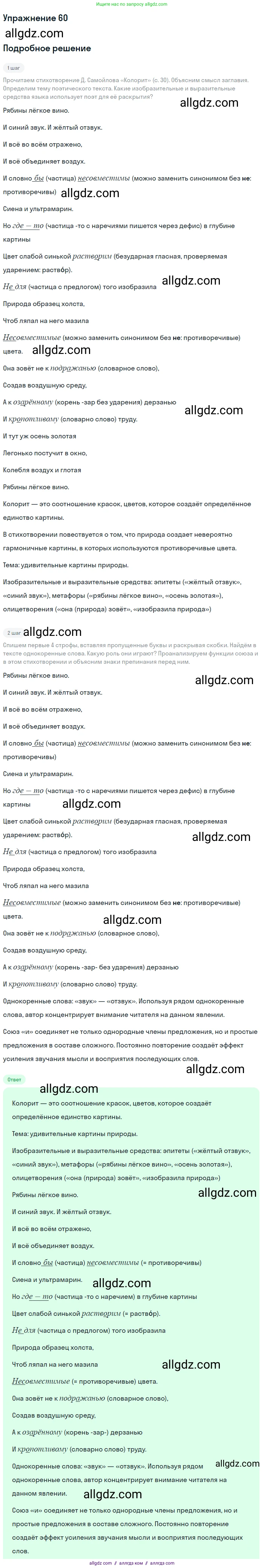 Русский язык, 9 класс Учебник, авторы: Бархударов Степан Григорьевич, Крючков Сергей Ефимович, Максимов Леонард Юрьевич, Чешко Лев Антонович, Николина Наталия Анатольевна, Мишина Клара Ивановна, Текучева Ирина Викторовна, Курцева Зоя Ивановна, Комиссарова Людмила Юрьевна, издательство Просвещение, Москва, 2023, салатового цвета, страница 31, номер 60, Решение 2019-2022